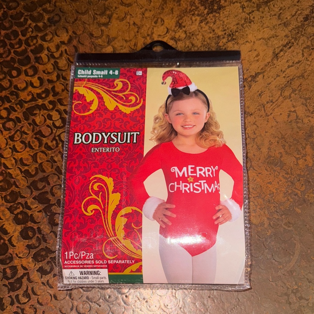Festive Red Merry Christmas Kids Bodysuit